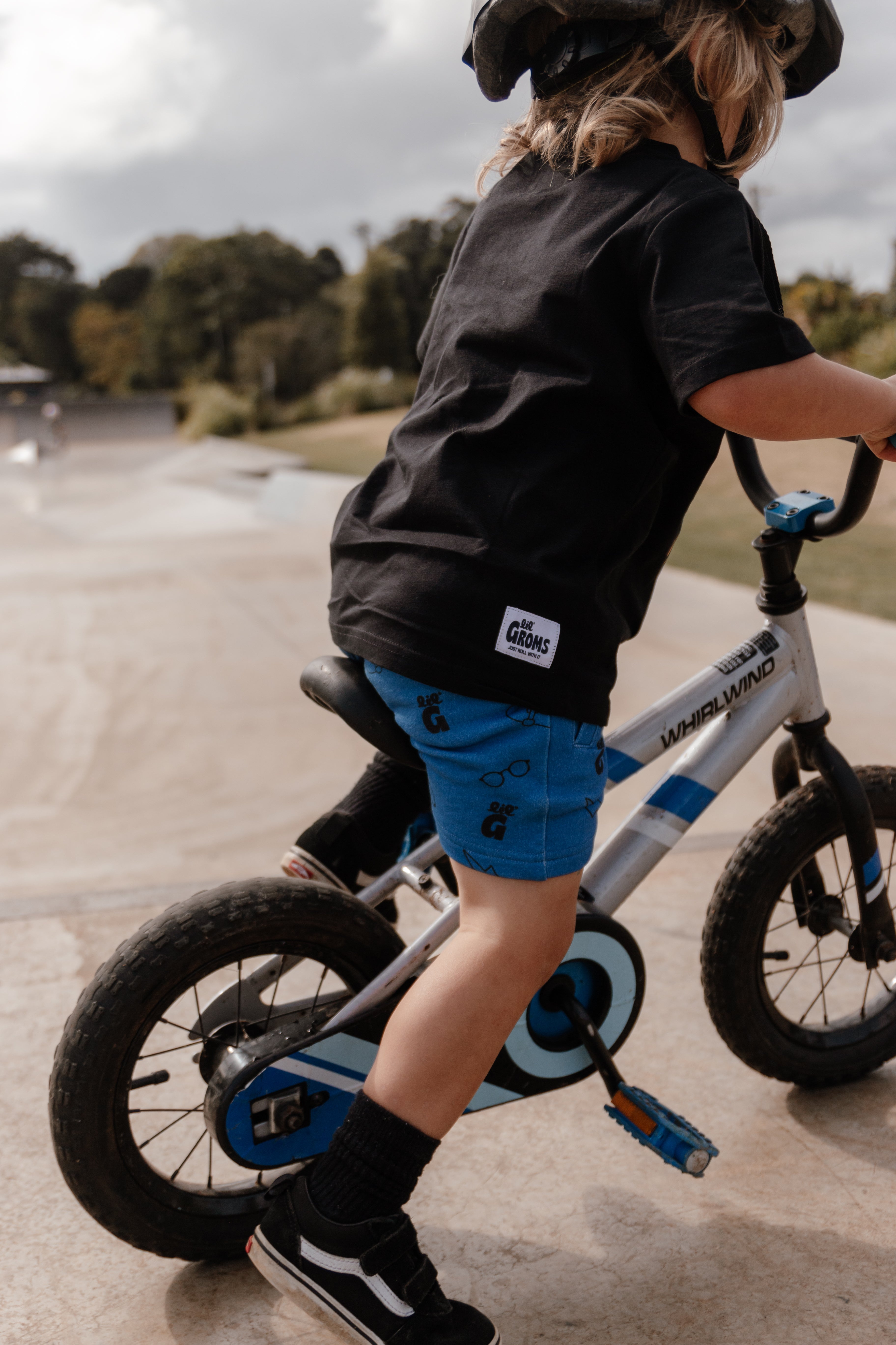 ultimate relaxo lil g blue printed short