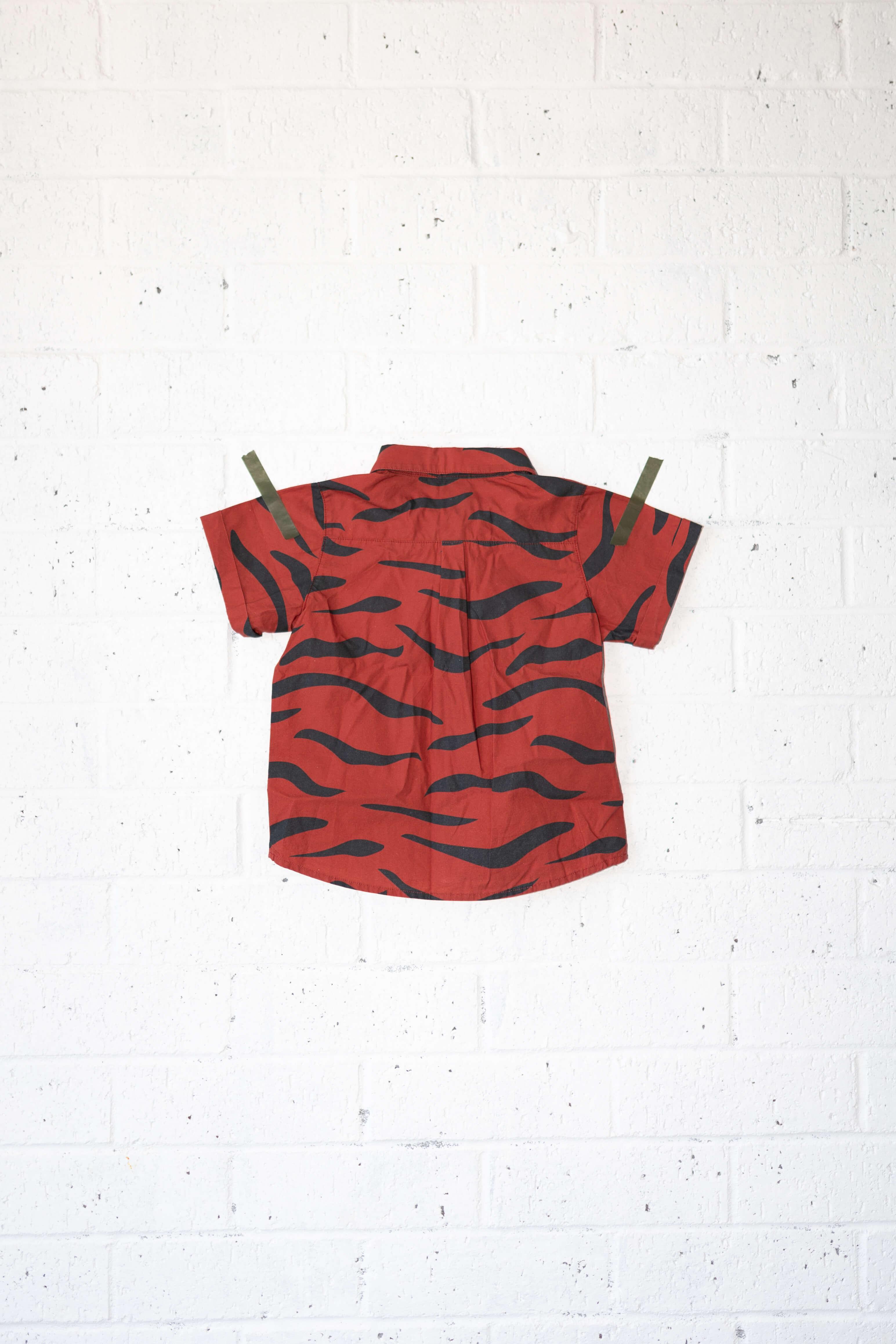 easy tiger rusty red short sleeve shirt - Lil Groms Kids Co