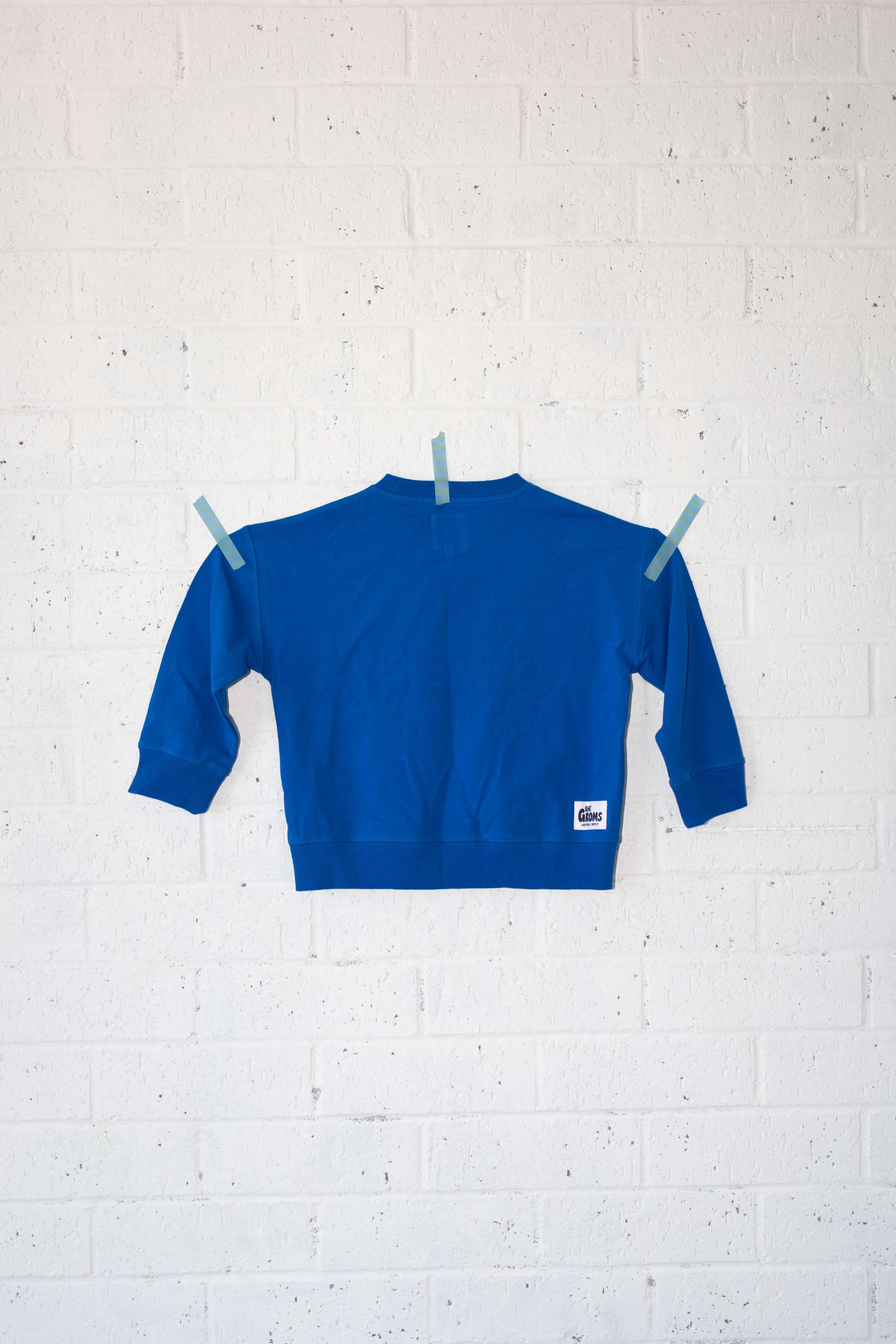 lil g everyday blue jumper - Lil Groms Kids Co