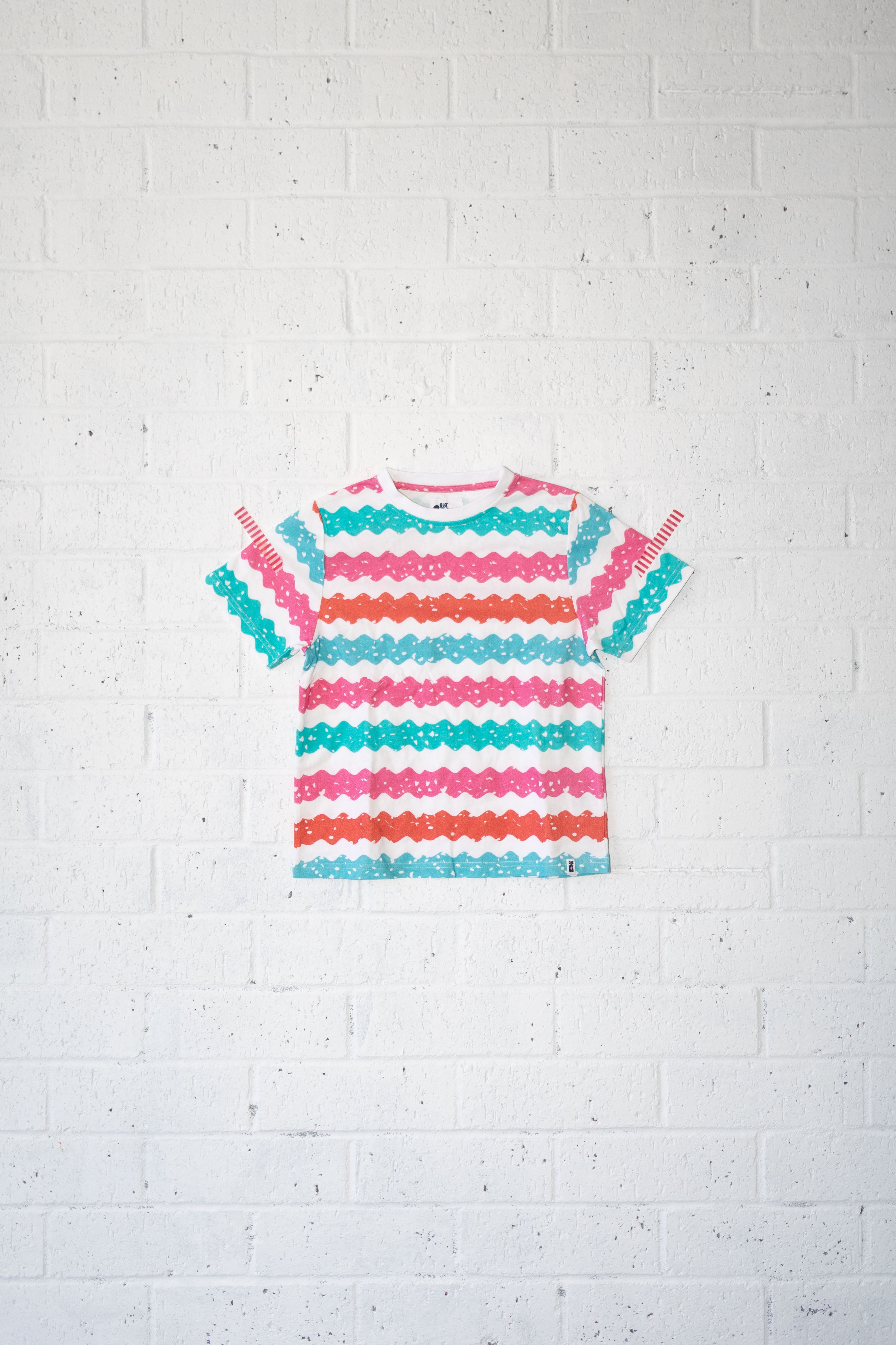 90s stripe white tee