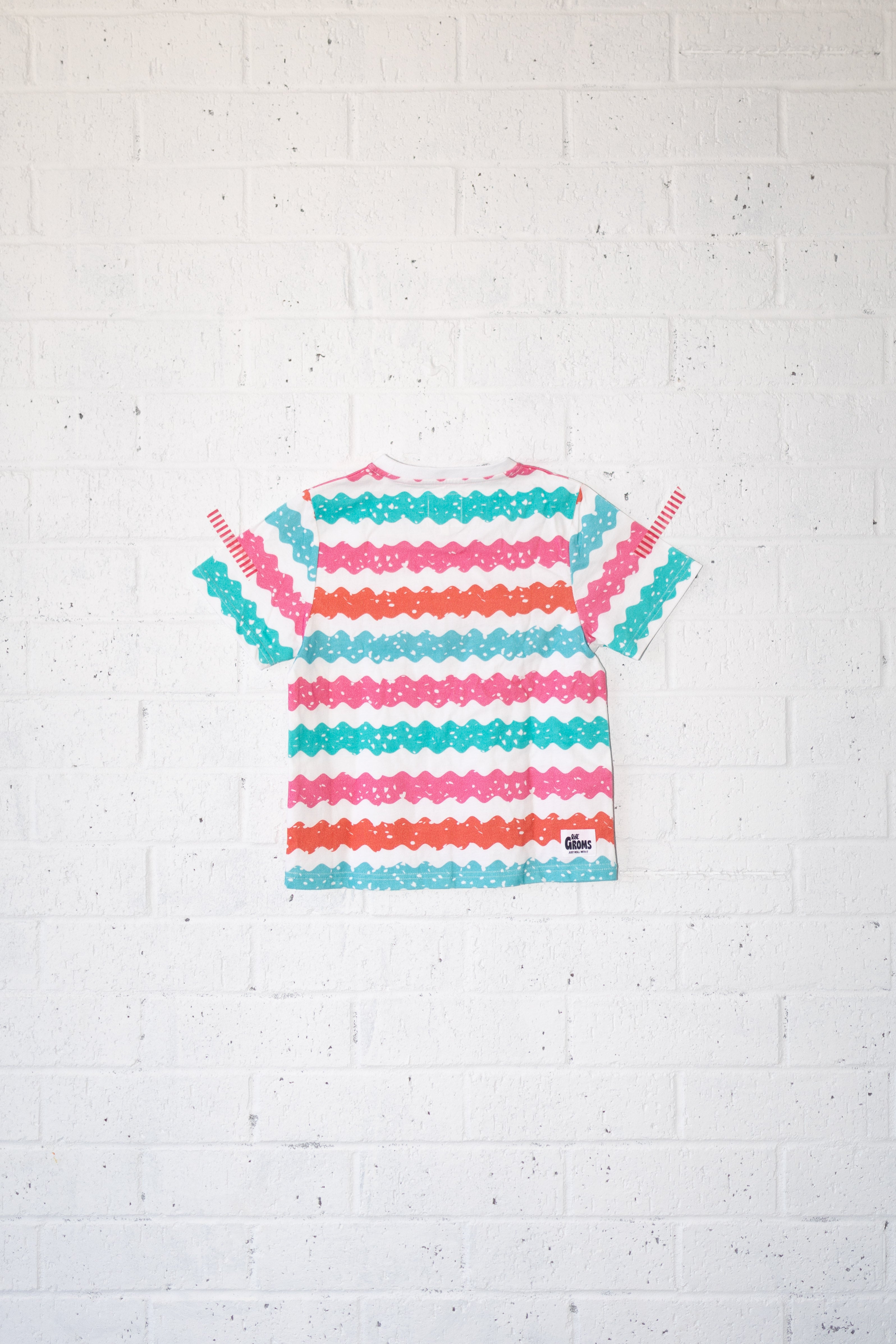 90s stripe white tee