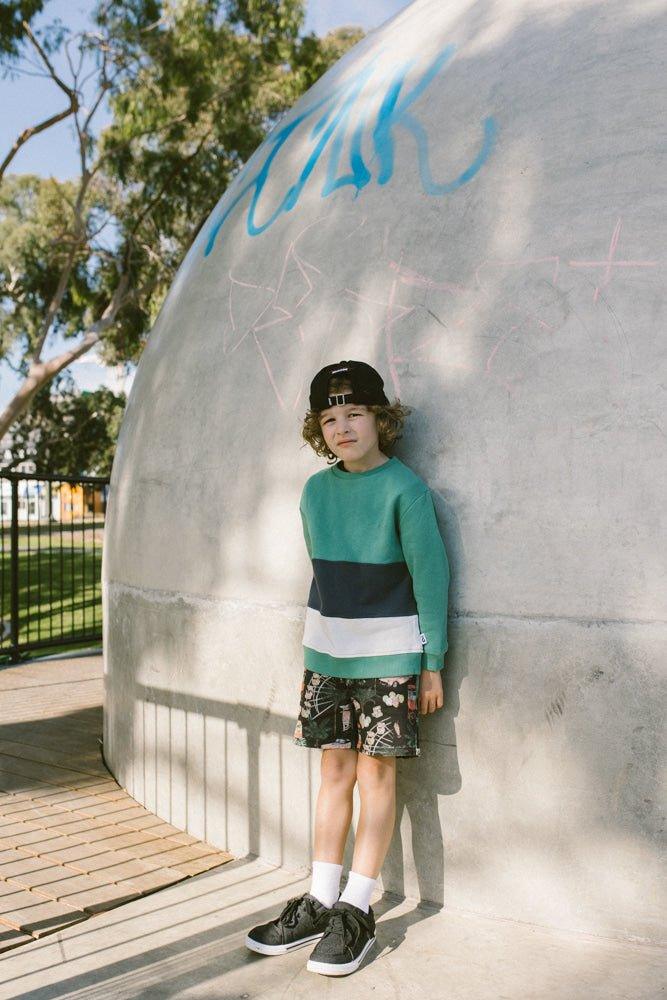 cali love playground woven shorts - Lil Groms Kids Co