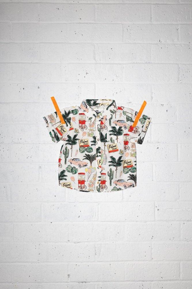 cali love white playtime short sleeve shirt - Lil Groms Kids Co
