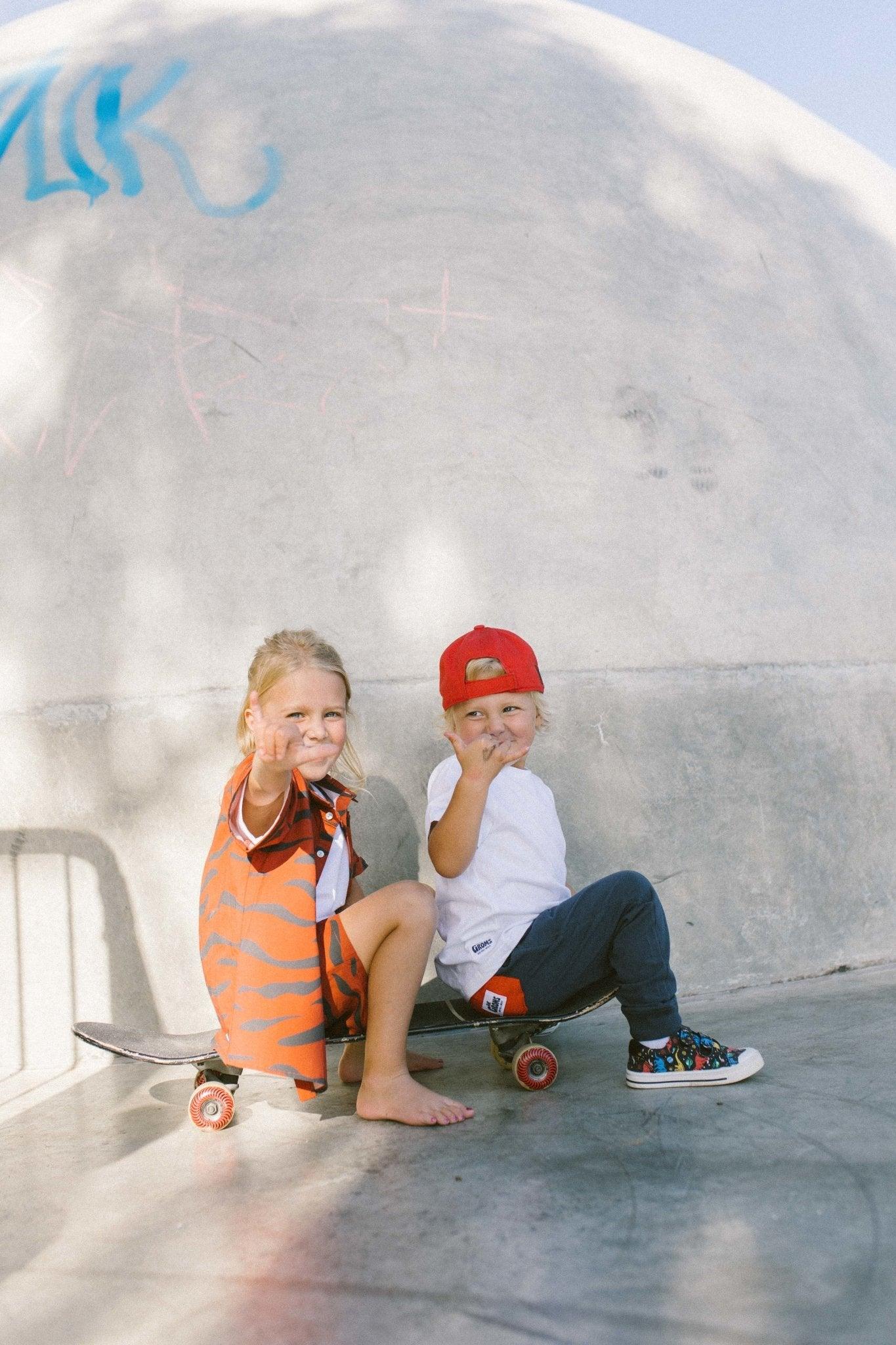 easy tiger rusty red short sleeve shirt - Lil Groms Kids Co