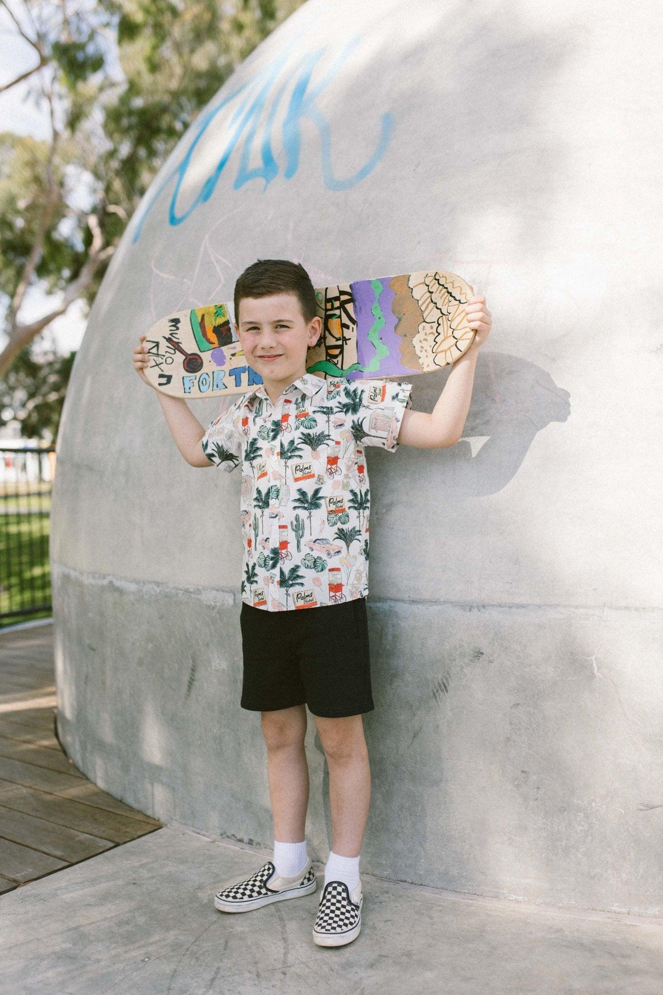 ultimate relaxo black short - Lil Groms Kids Co