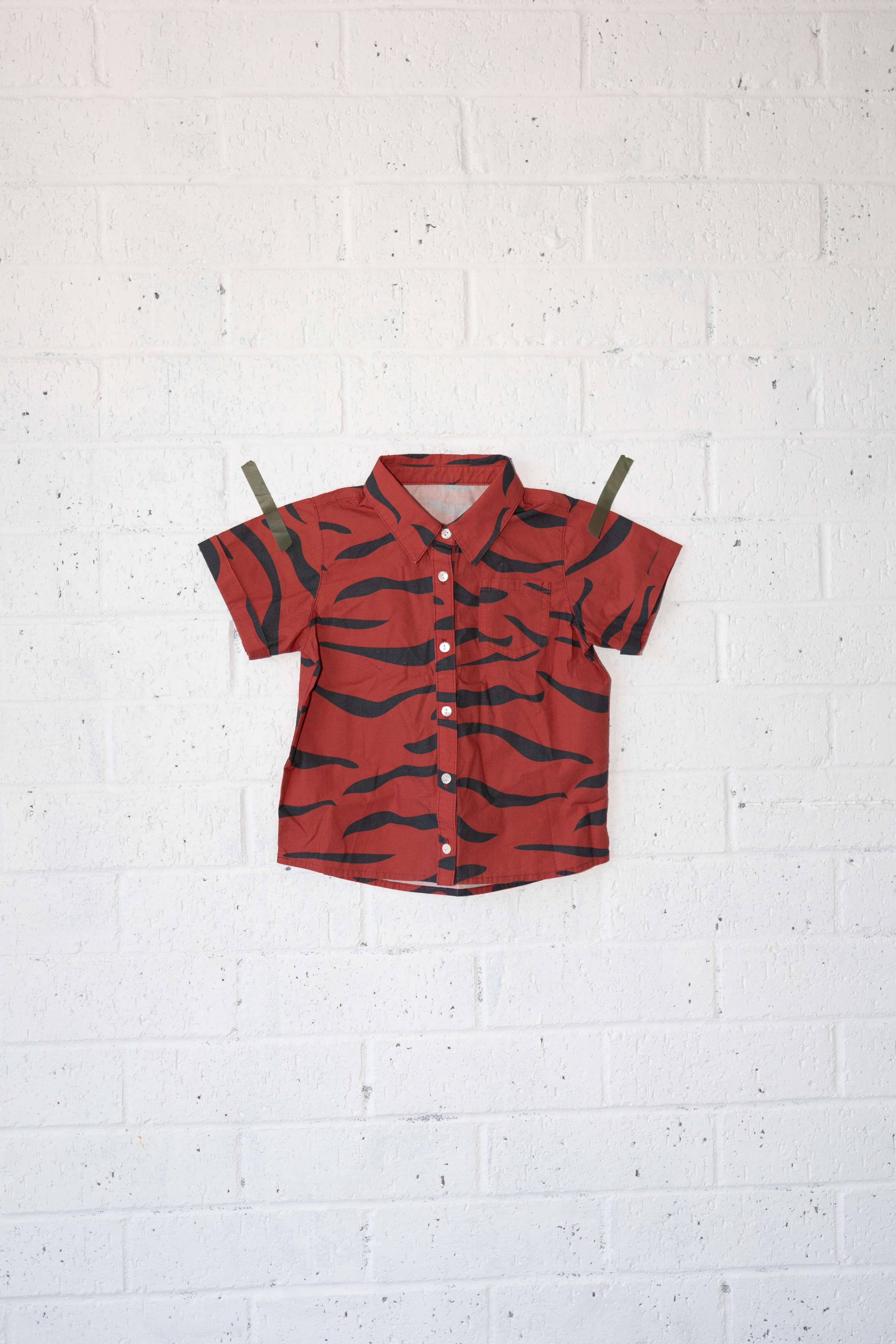 easy tiger rusty red short sleeve shirt - Lil Groms Kids Co