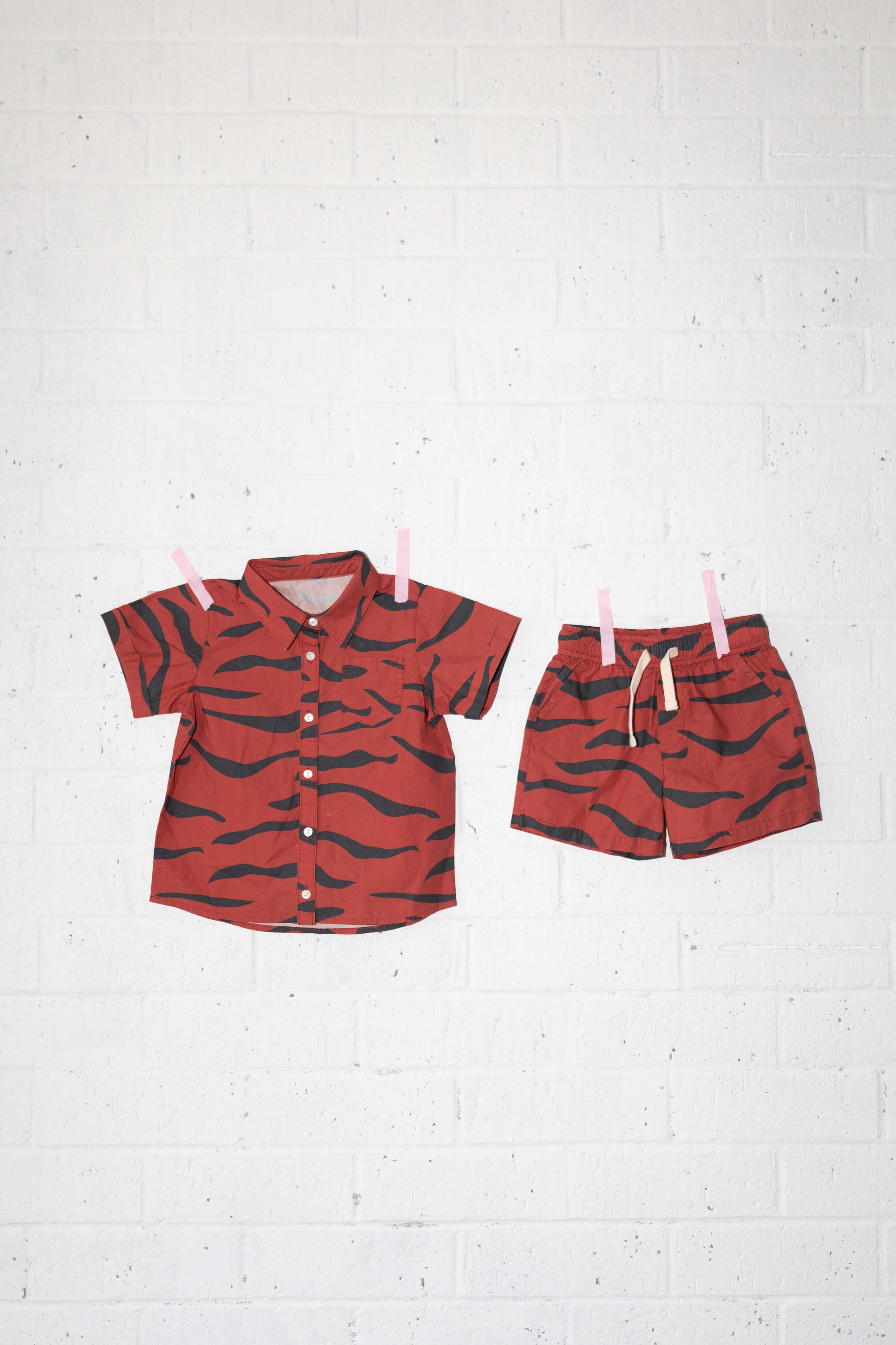 easy tiger rusty red shorts - Lil Groms Kids Co