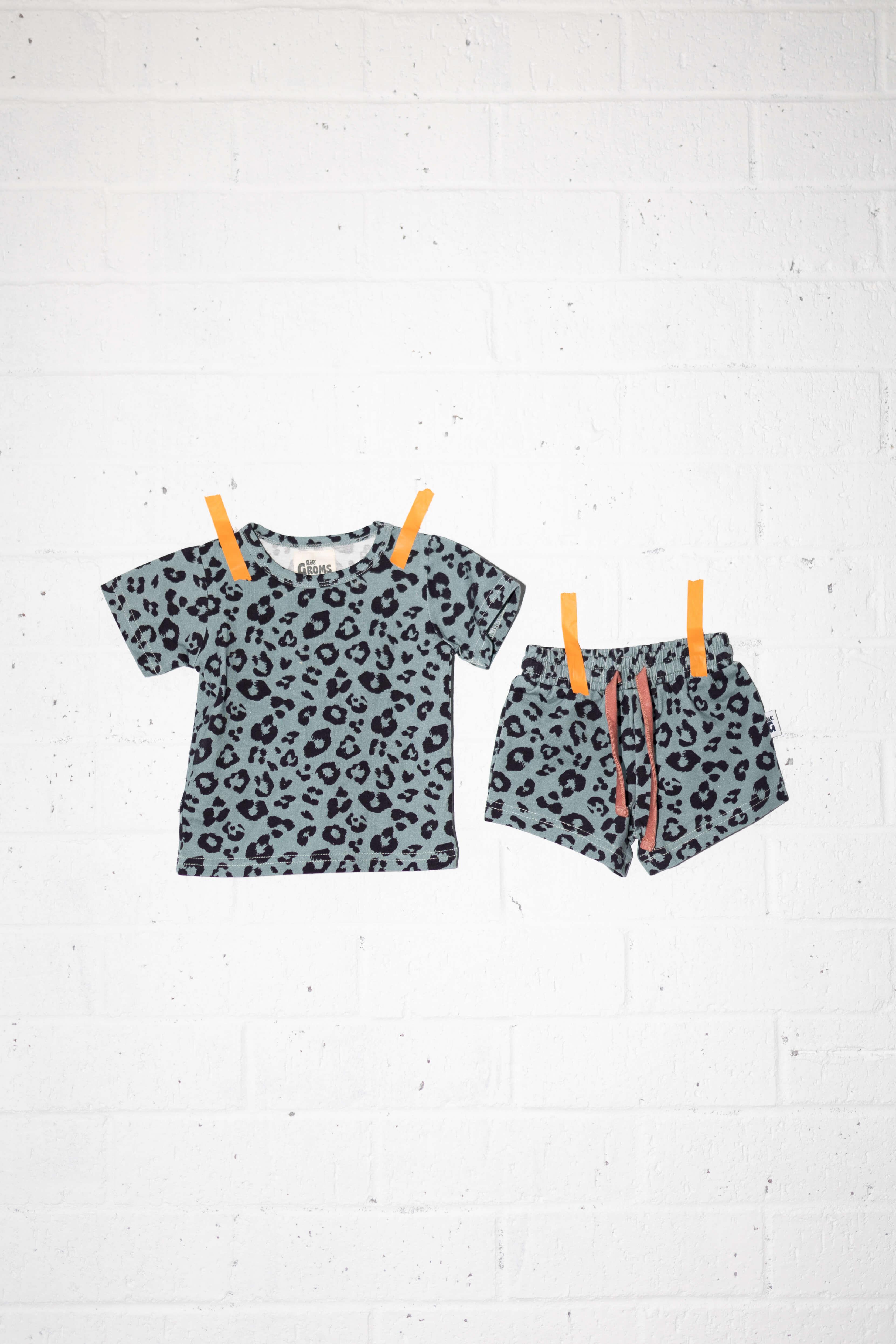 its a jungle out there blue tee and short set - Lil Groms Kids Co